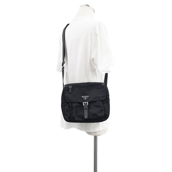 Prada Nylon Shoulder Bag Black - Picture 9 of 9